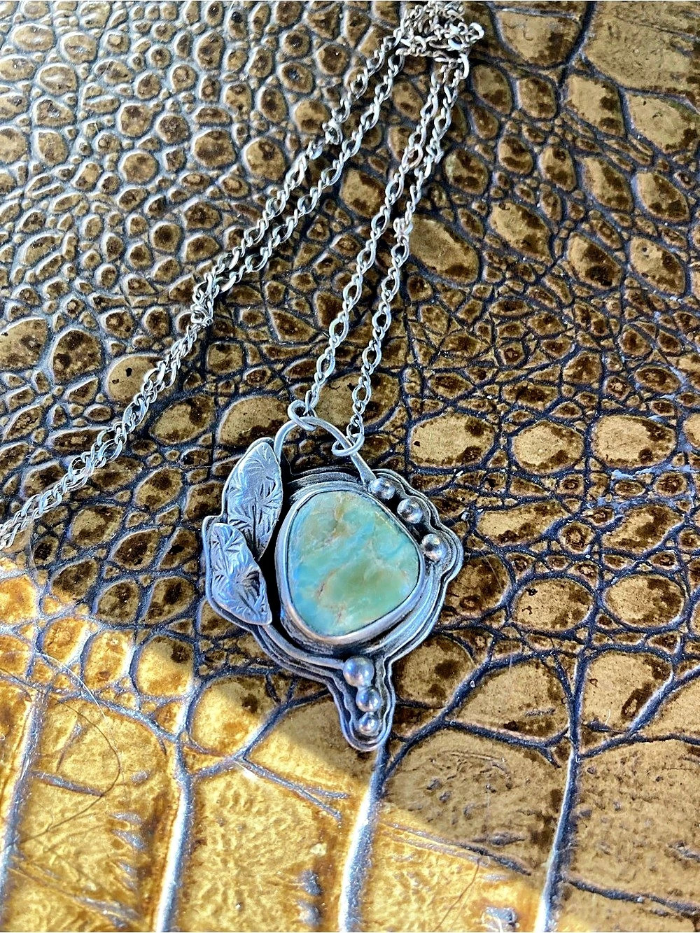 Vintage Turquoise and Silver Pendant